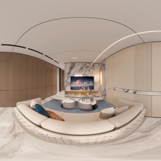 现代360三层起居室