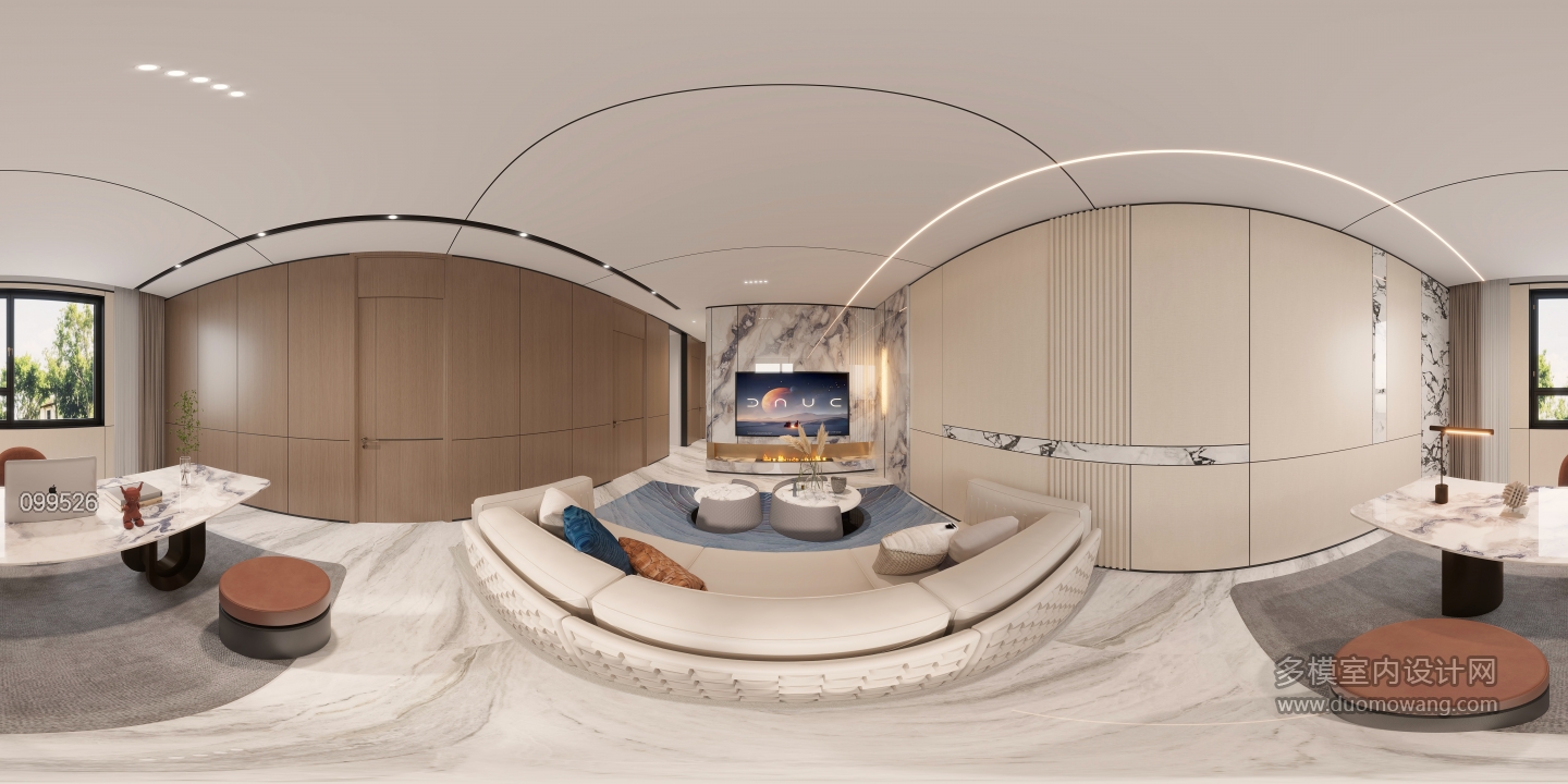 现代360三层起居室