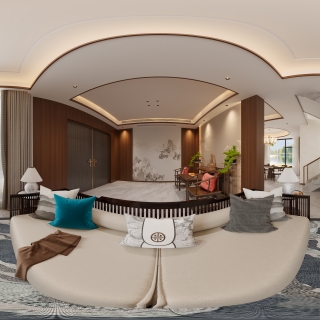 新中式客餐厅全景