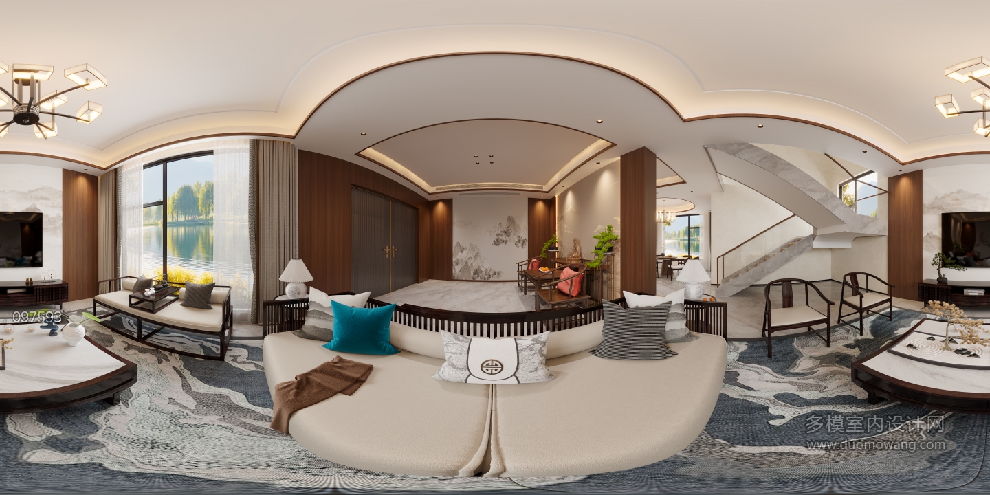 新中式客餐厅全景