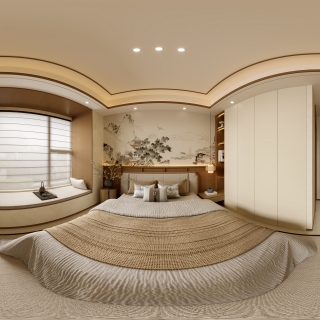 新中式主卧全景