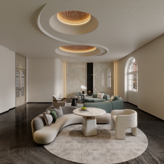 商务合作洽谈区特写1