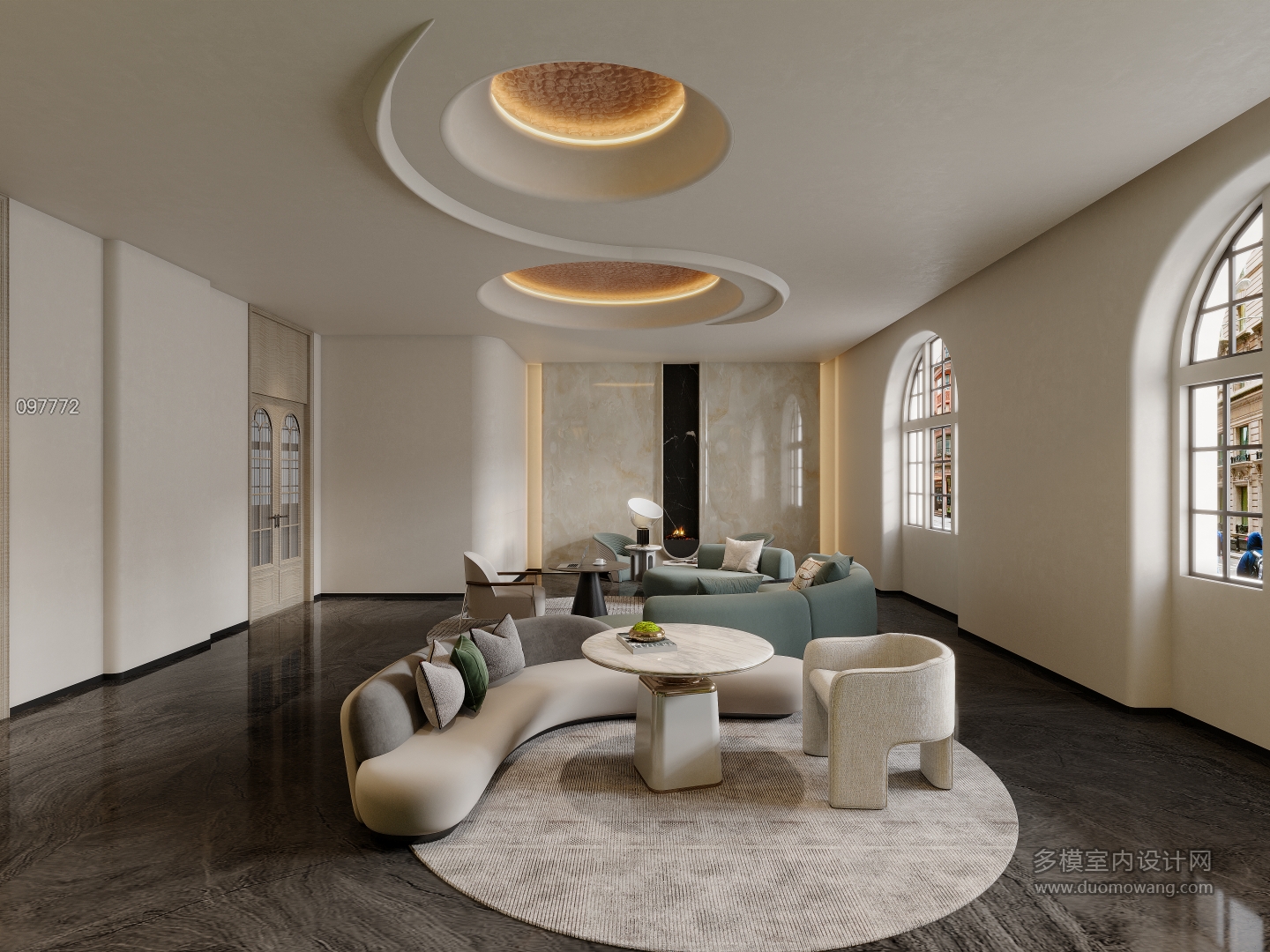 商务合作洽谈区特写1