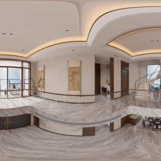 新中式客餐厅全景