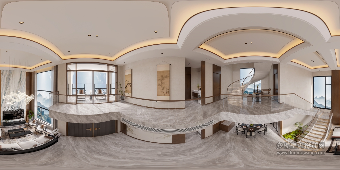 新中式客餐厅全景