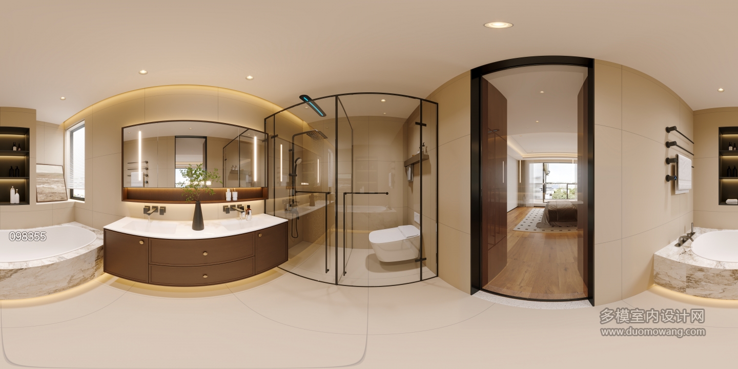 中古风主卫全景