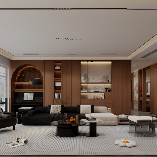 宋市美学沙发背景墙静态