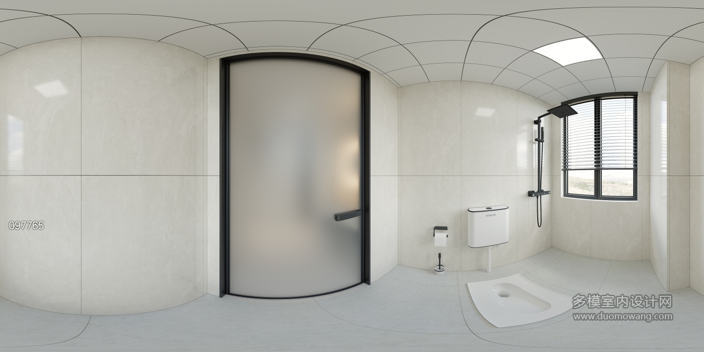 现代卫生间全景