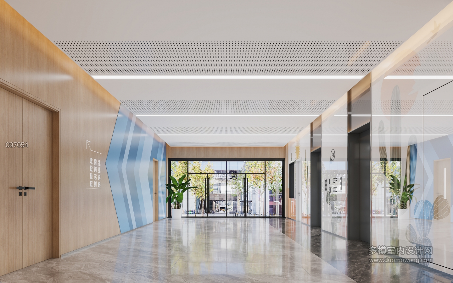 现代 一层 电梯间