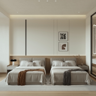 现代 酒店客房 单张1