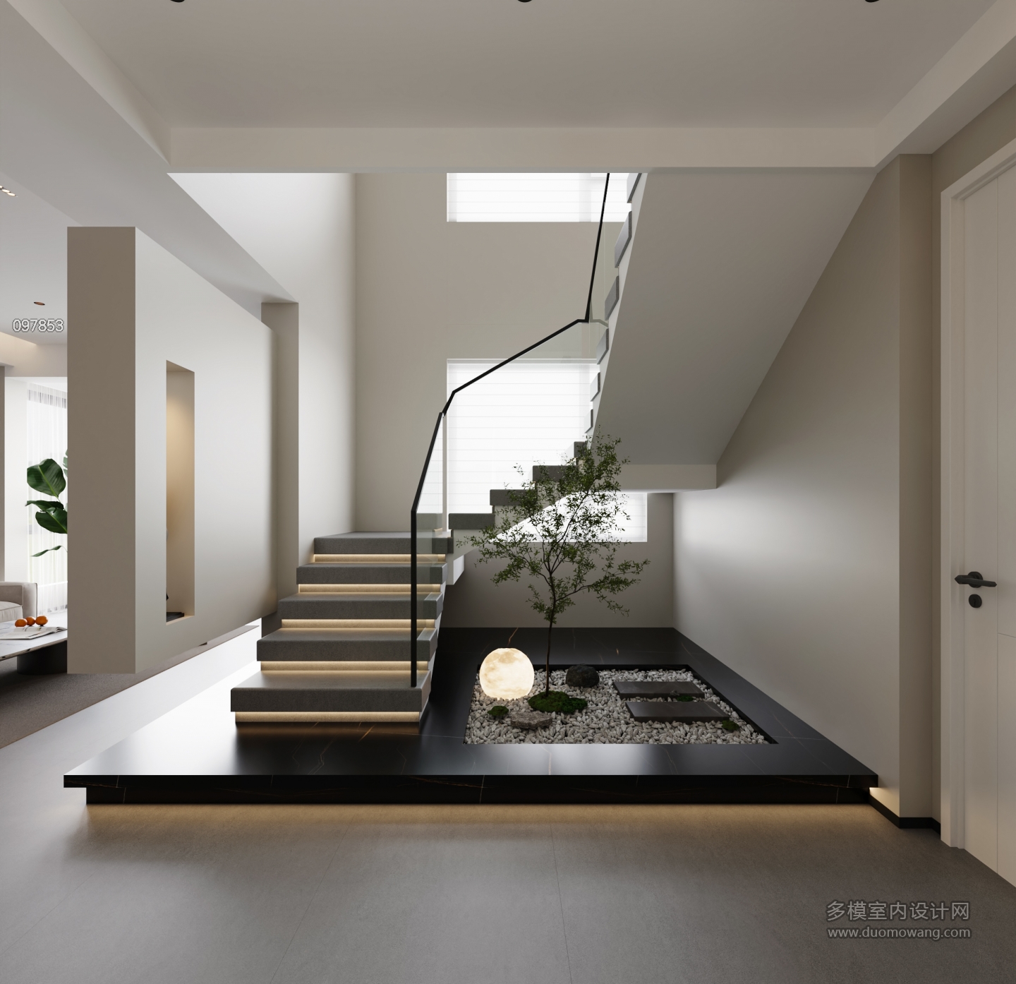 现代极简楼梯间