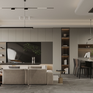 现代客餐厅特写