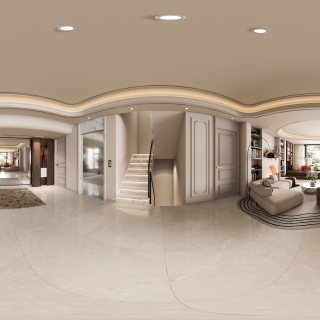 法式负一层楼梯间全景