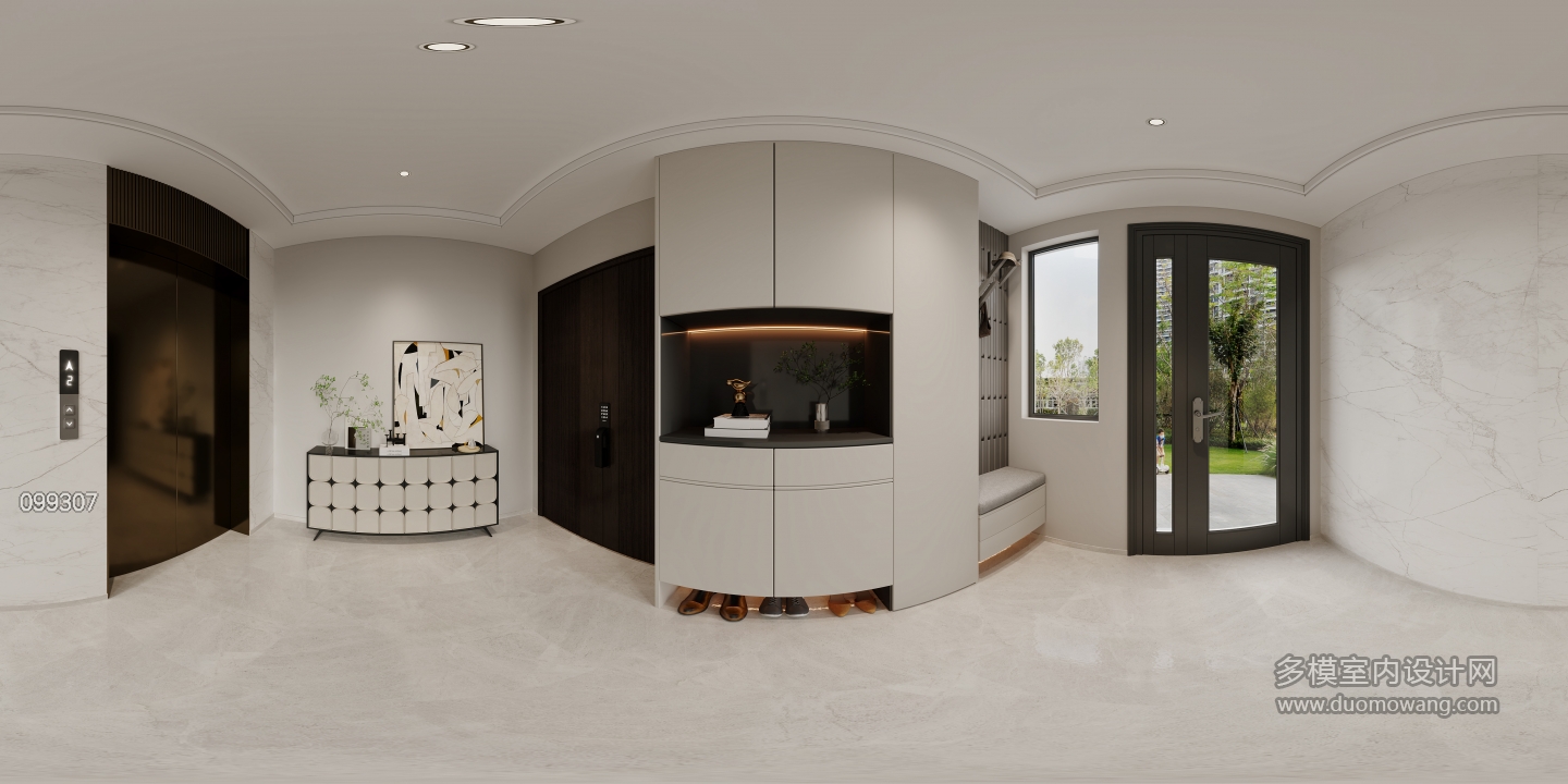 现代轻奢电梯间