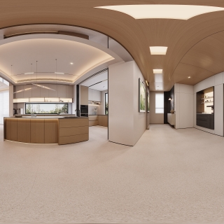 现代一层过道全景