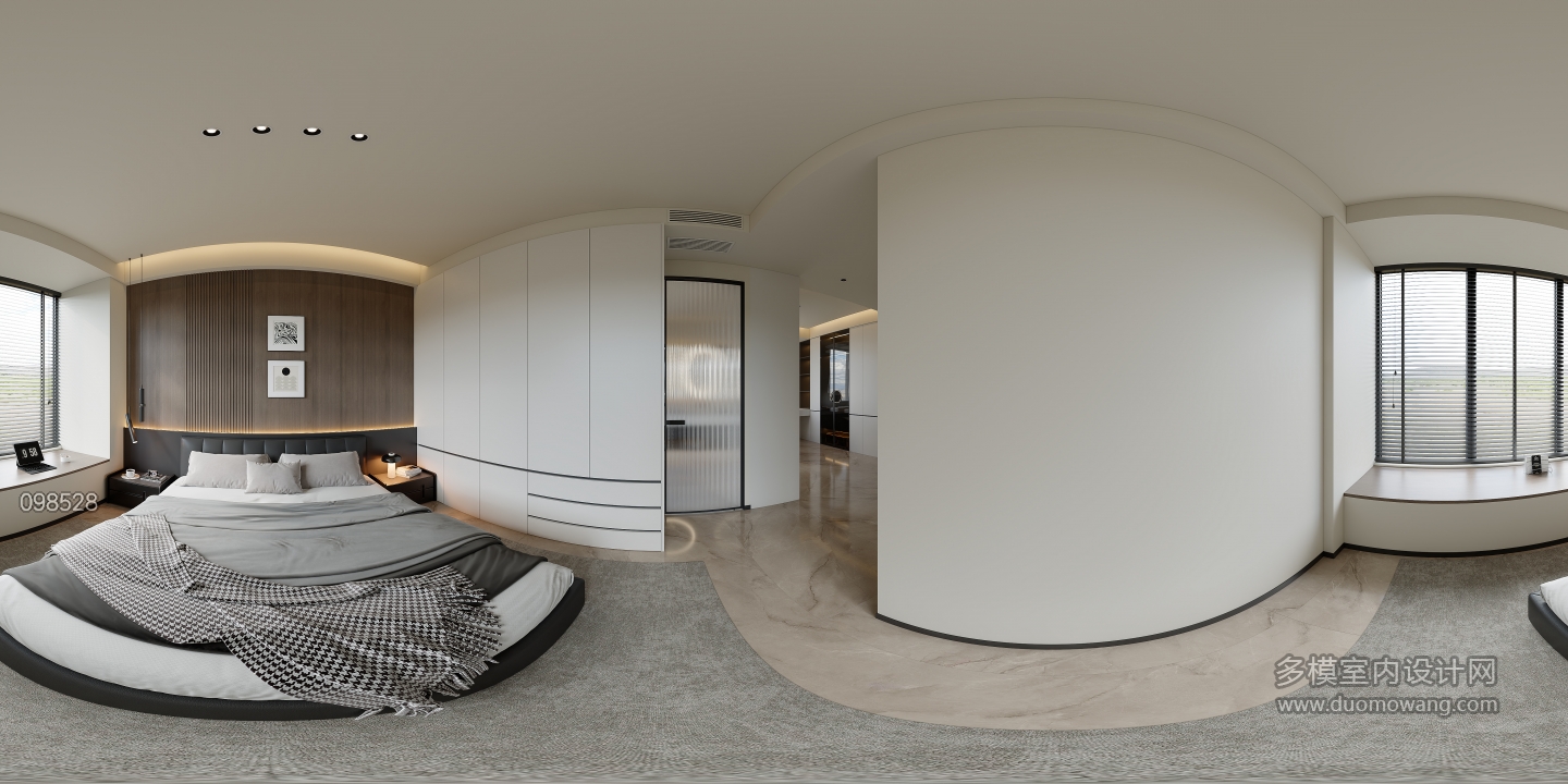 现代卧室全景