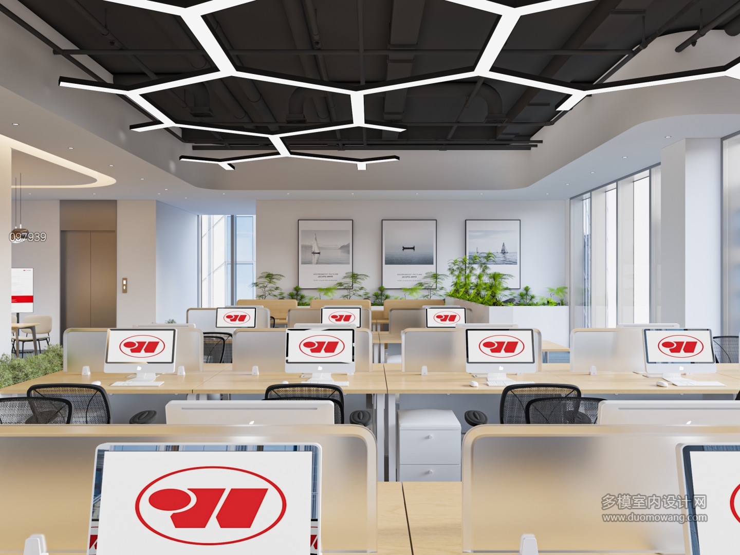 现代办公区二楼单张4