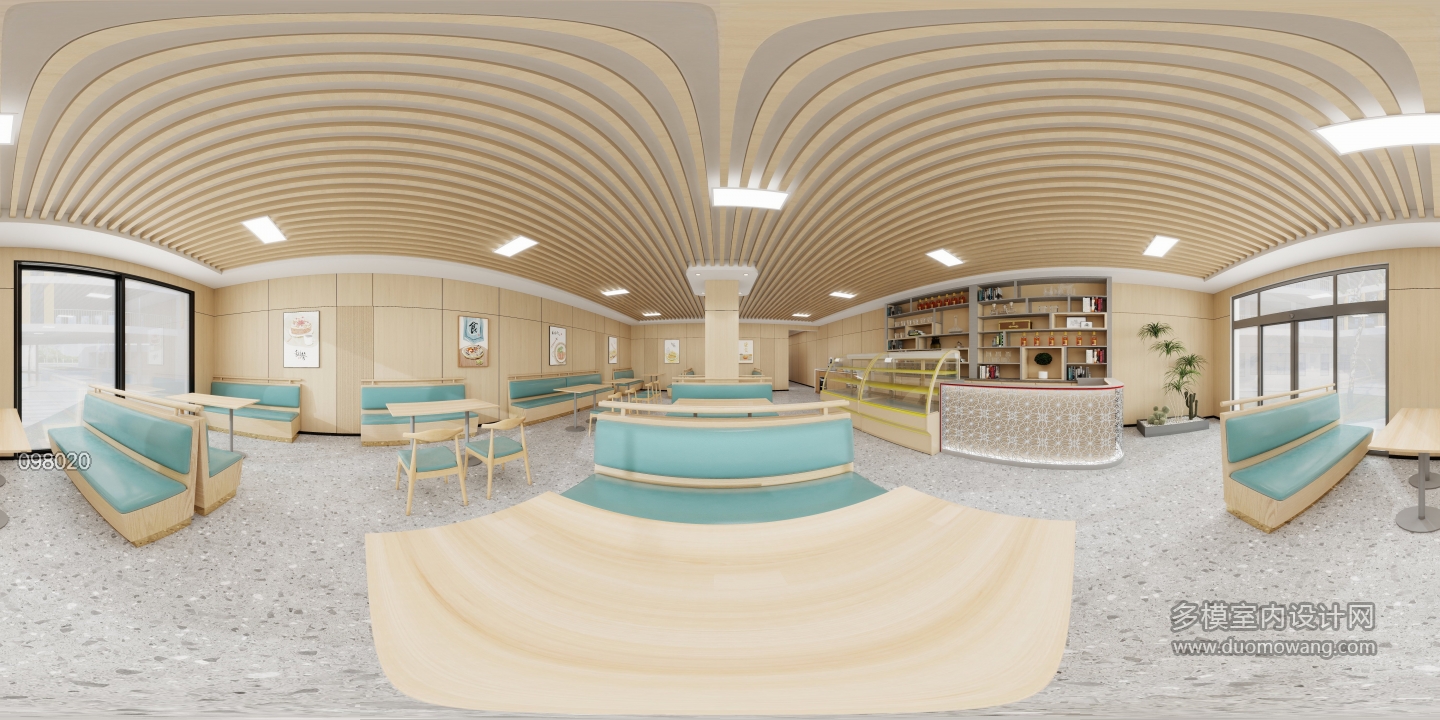 原木风面馆大厅