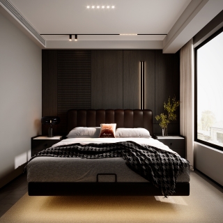 2层主卧静态现代极简风格