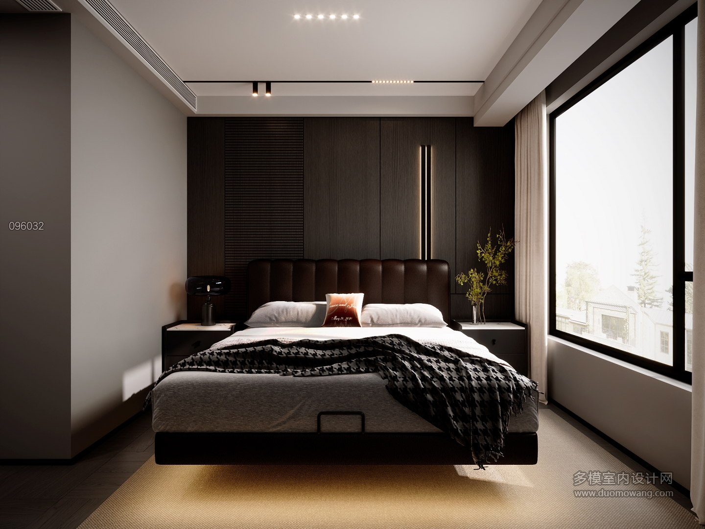 2层主卧静态现代极简风格