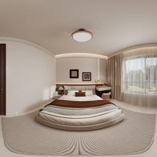 新中式二楼卧室1