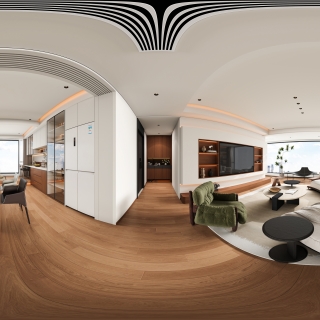 现代中古客餐厅全景