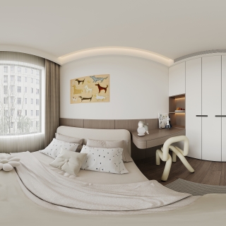 现代儿童房全景