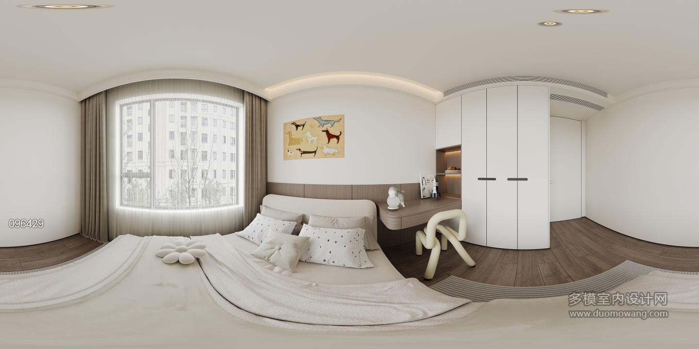 现代儿童房全景