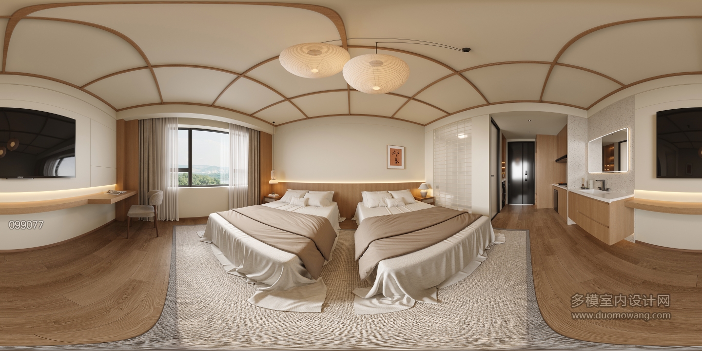 民宿_001双床全景_0000