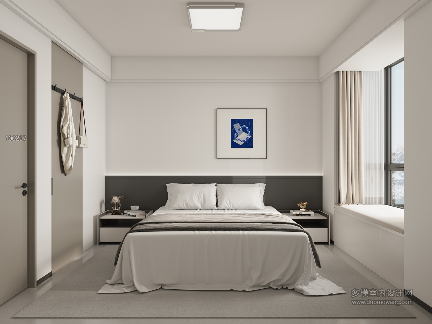 现代主卧特写