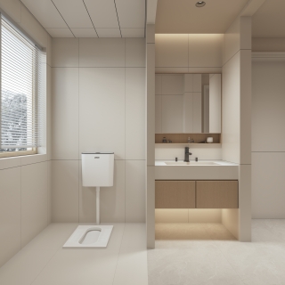 现代卫生间特写