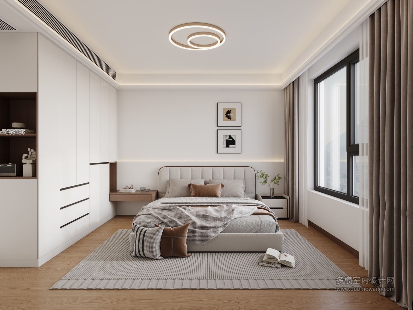 现代主卧特写