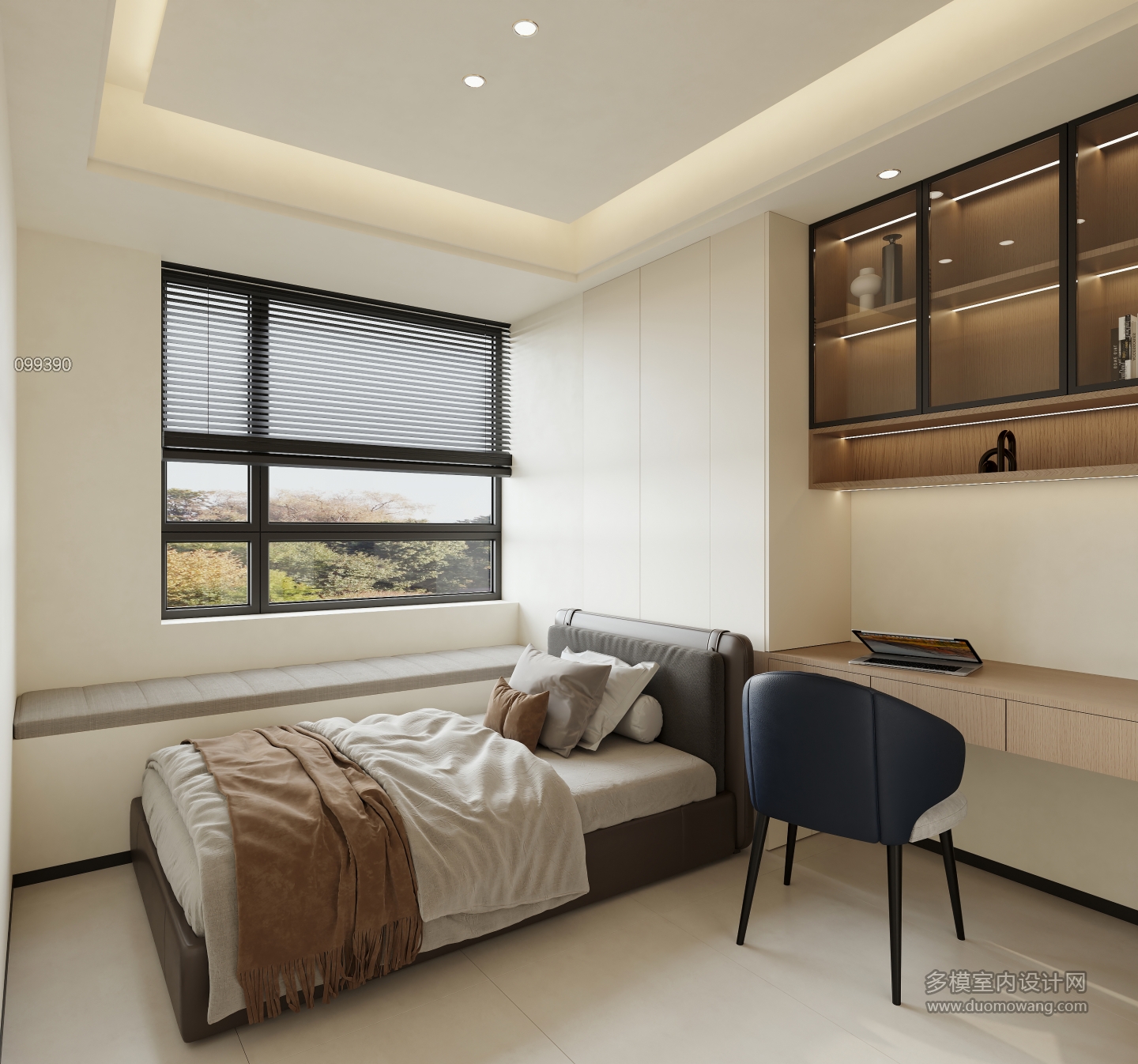 现代 男孩房 单张