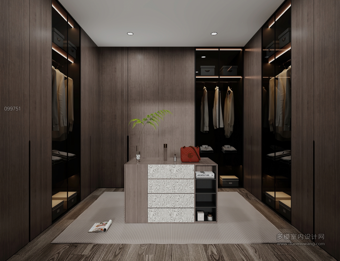 现代衣帽间静态