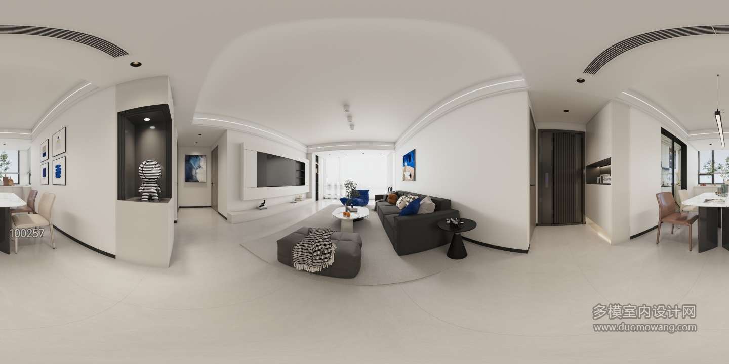 现代客餐厅全景