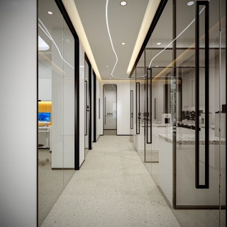 现代牙科诊所过道2