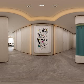 新中式玄关全景