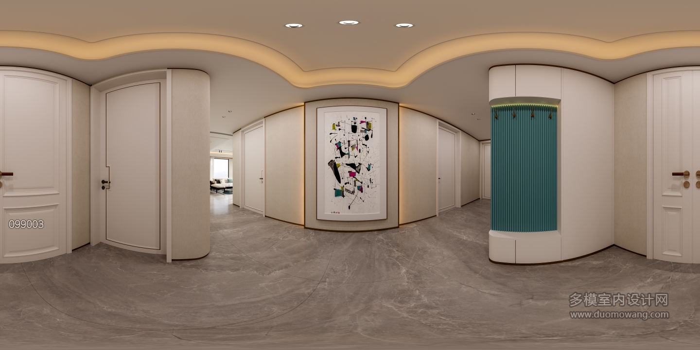 新中式玄关全景