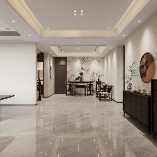 新中式中堂特写