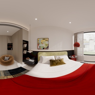 1楼次卧全景现代极简风格