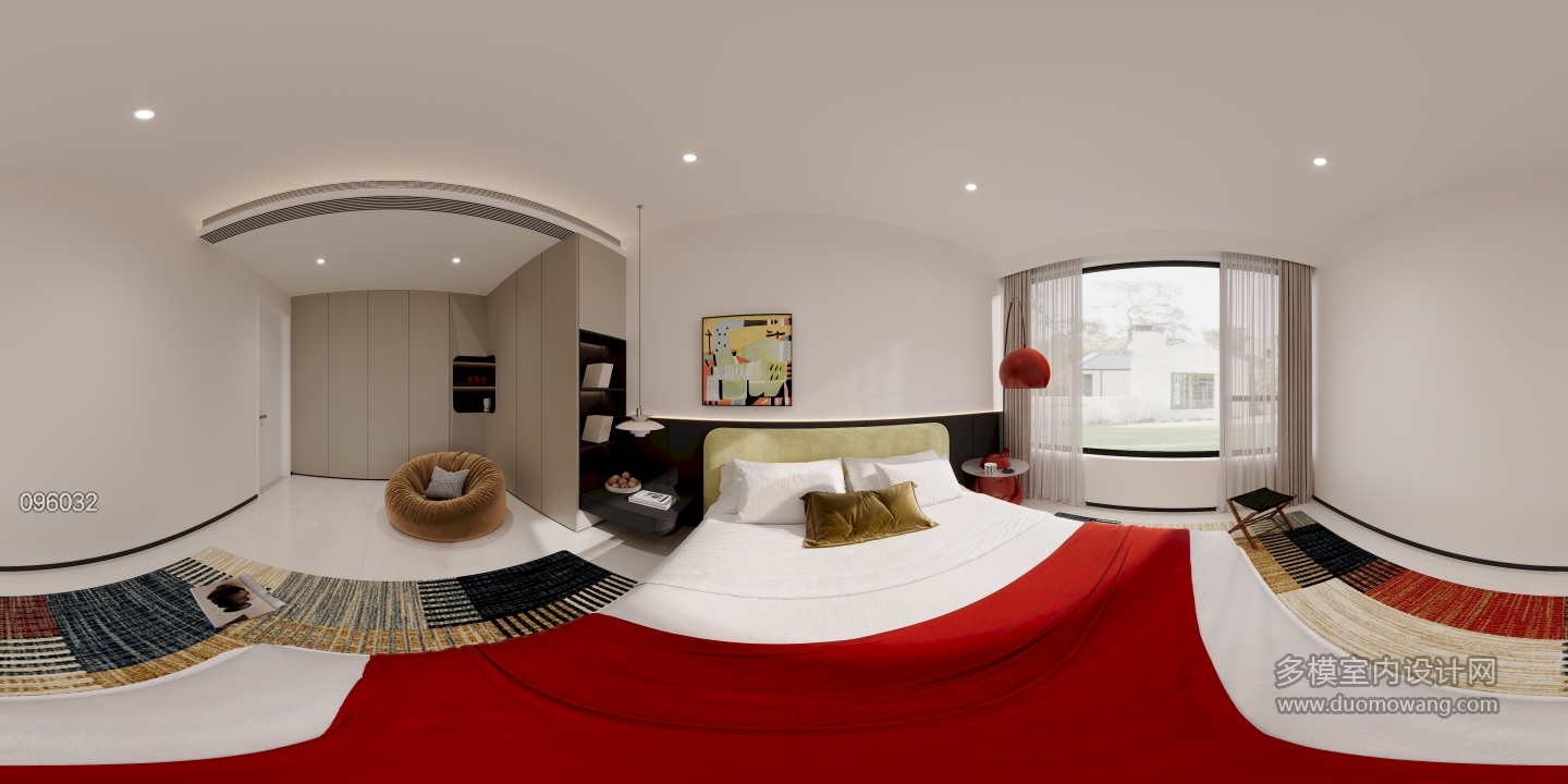 1楼次卧全景现代极简风格