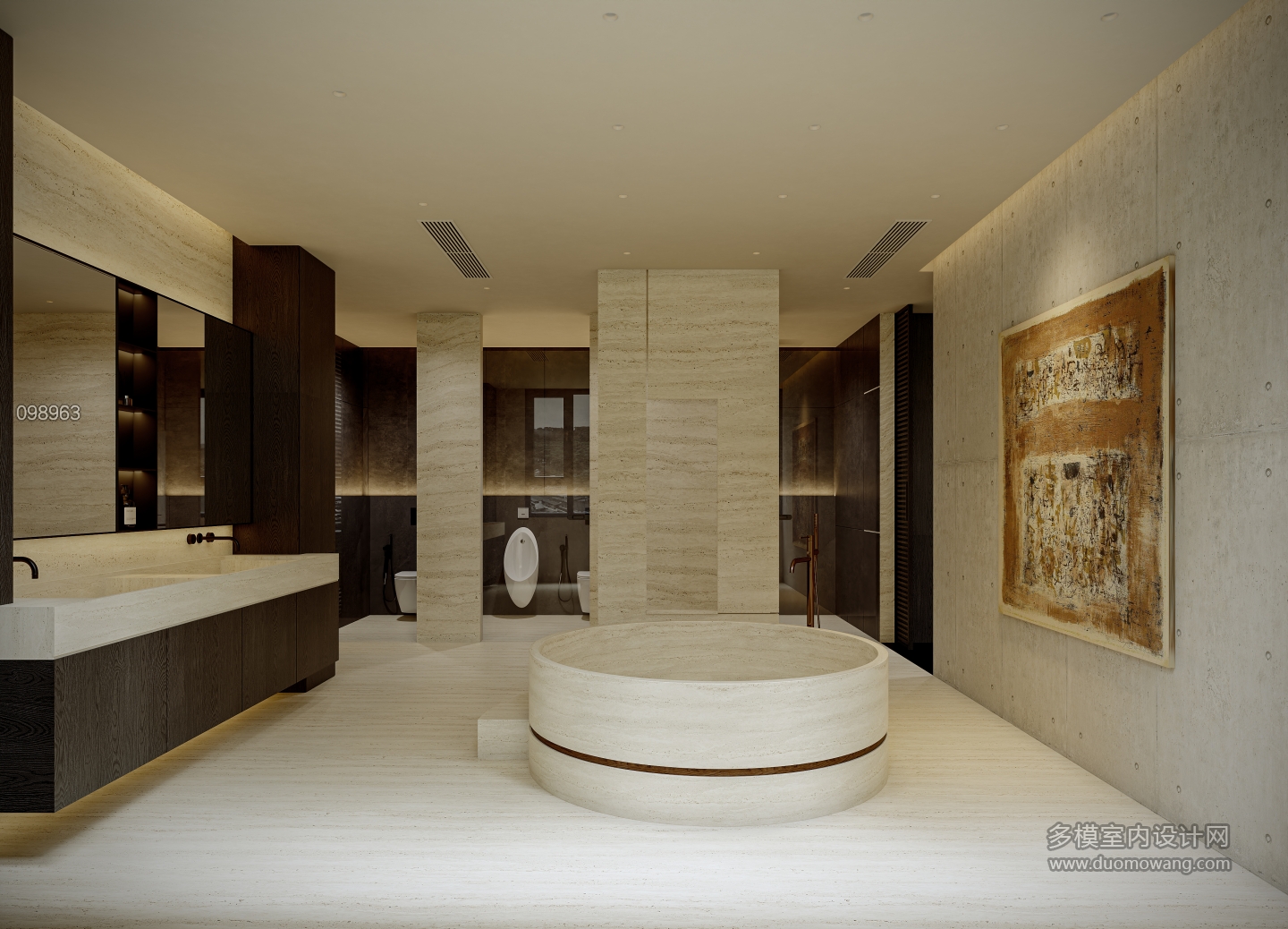 中古风别墅五层盥洗室