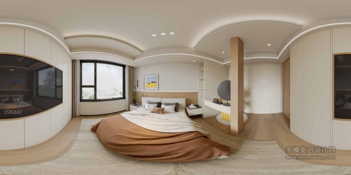 现代主卧全景
