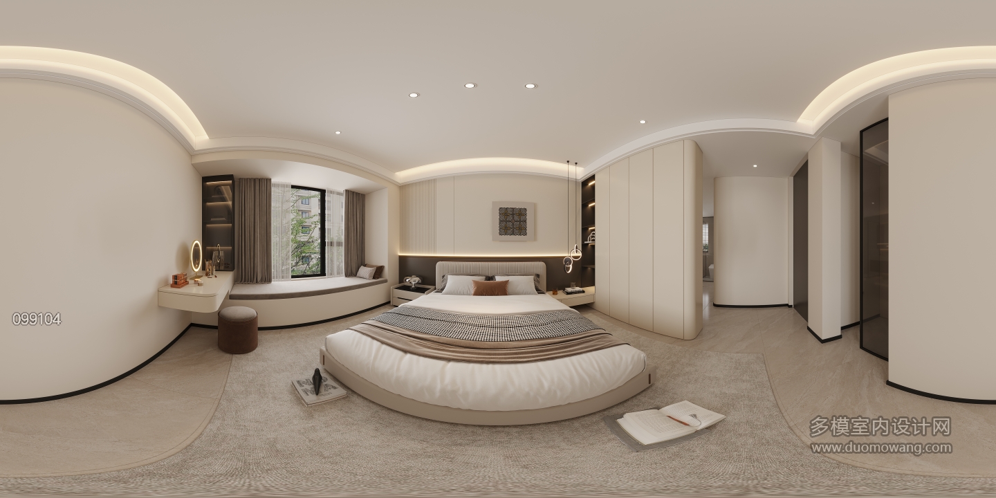 现代主卧全景