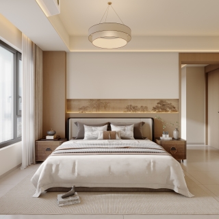 新中式主卧特写