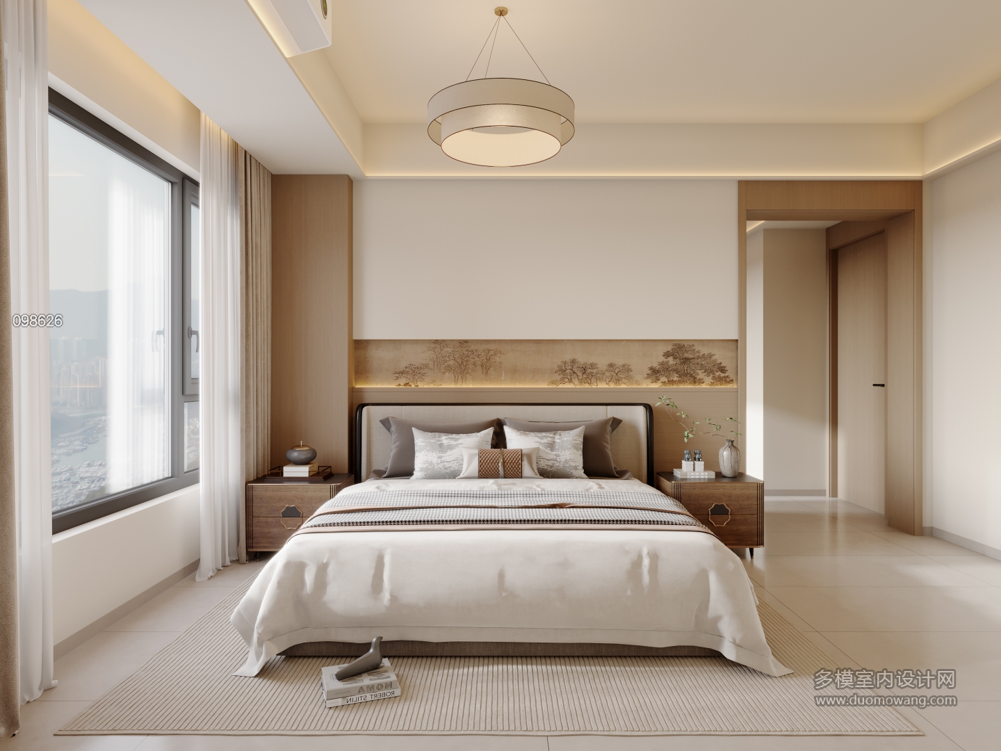 新中式主卧特写