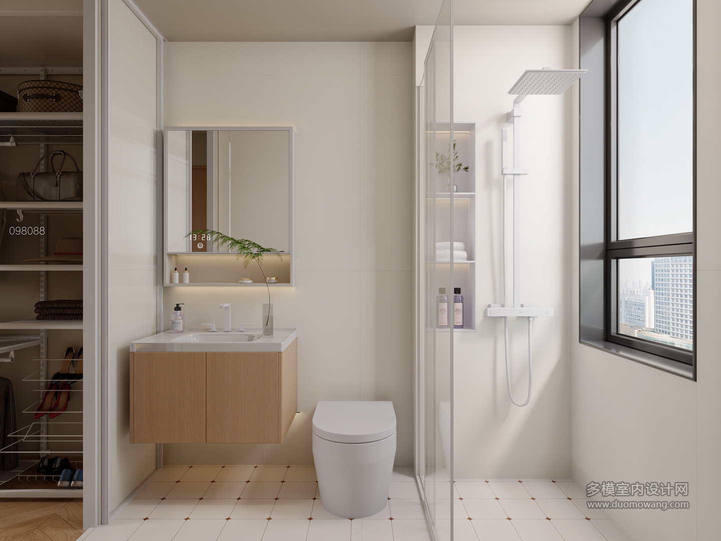 奶油风 主卫静态