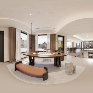 7现代一楼玄关区全景