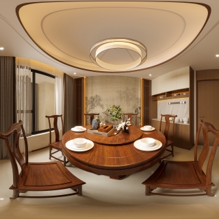 新中式餐厅全景