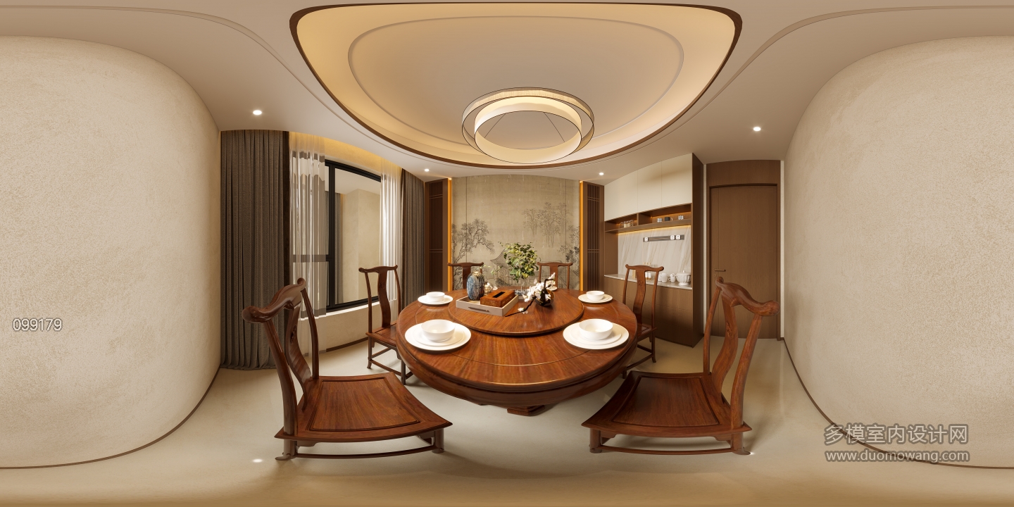 新中式餐厅全景